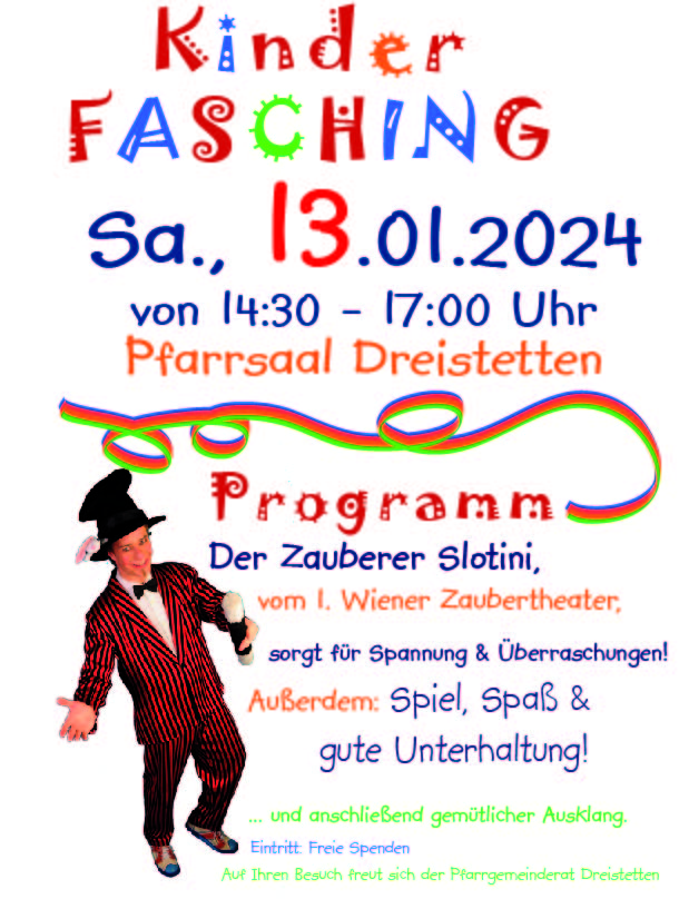 Kinderfasching 2024 in Dreistetten