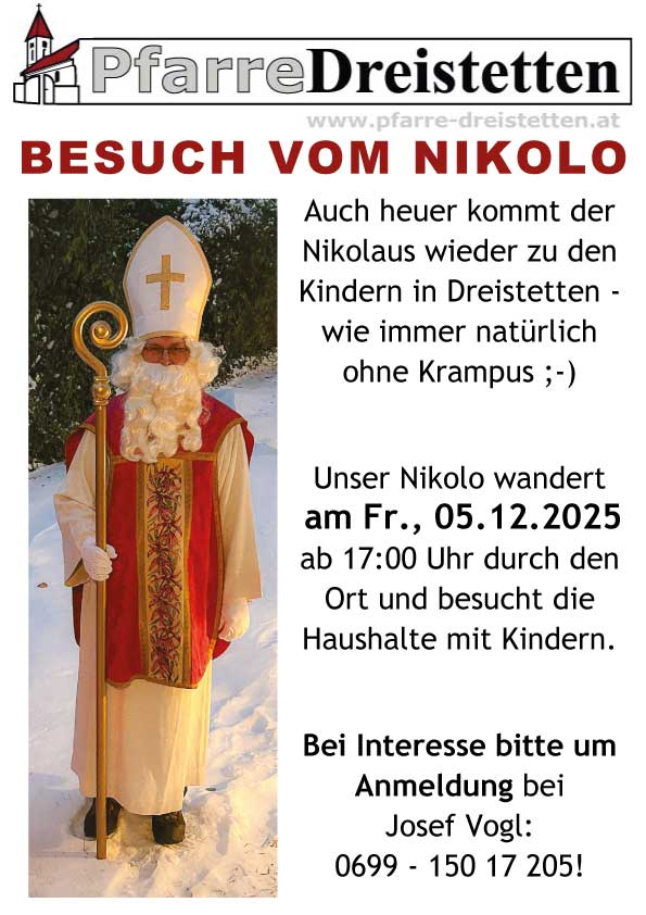 Nikolaus Aktion in Dreistetten 2025