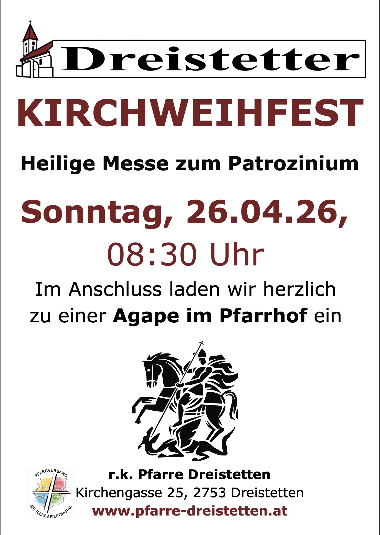 Kirchweihfest – Patrozinium Dreistetten 2026
