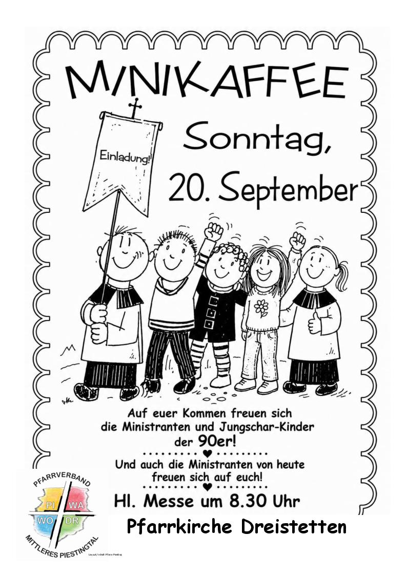 Minikaffee in Dreistetten: 20.09.26